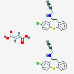8-CHLORO-10-(PROPARGYLAMINO)-10,11-DIHYDRODIBENZO[B,F]THIEPIN HEMIFUMARATE molecular structure