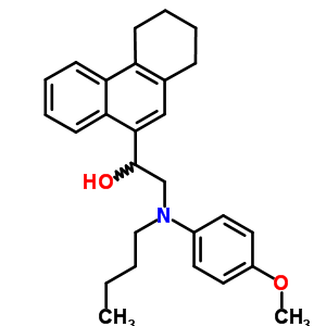 2-(n-butyl-4-methoxyanilino)-1-(1,2,3,4-tetrahydrophenanthren-9-yl)ethanol;hydrochloride