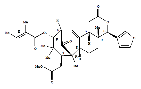 7,11-Methano-2H-cycloocta[f][2]benzopyran-8-aceticacid,4-(3-furanyl)-1,4,4a,5,6,6a,7,8,9,10,11,12b-dodecahydro-4a,7,9,9-tetramethyl-10-[(2-methyl-1-oxo-2-butenyl)oxy]-2,13-dioxo-,methyl ester, [4R-[4a,4aa,6aa,7a,8a,10b(E),11a,12ba]]-