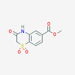 2H-1,4-Benzothiazine-6-carboxylic acid, 3,4-dihydro-3-oxo-, methylester, 1,1-dioxide molecular structure