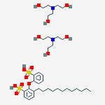 2-[bis(2-hydroxyethyl)amino]ethanol;3-dodecyl-2-(2-sulfophenoxy)benzenesulfonic Acid molecular structure
