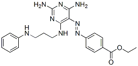 p-[[2,4-Diamino-6-[(3-anilinopropyl)amino]pyrimidin-5-yl]azo]benzoic acid ethyl ester molecular structure