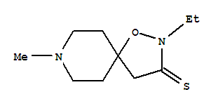 1-Oxa-2,8-diazaspiro[4.5]decane-3-thione,2-ethyl-8-methyl- molecular structure