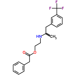 2-({1-[3-(trifluoromethyl)phenyl]propan-2-yl}amino)ethyl phenylacetate molecular structure
