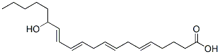 15-hydroxy-5,8,11,13-eicosatetraenoic acid molecular structure