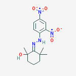 (2E)-2-[2-(2,4-dinitrophenyl)hydrazinylidene]-1,3,3-trimethylcyclohexanol molecular structure