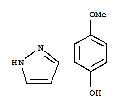 Phenol,4-methoxy-2-(1H-pyrazol-3-yl)- molecular structure