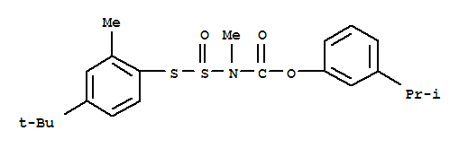 CARBAMIC ACID, (((4-((1,1-DIMETHYLETHYL)-2-METHYLPHENYL)THIO)SULFINYL) METHYL)-, molecular structure