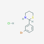 2-(3-bromophenyl)-1,3-thiazinane hydrochloride (1:1) molecular structure