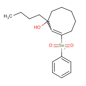 2-Cycloocten-1-ol, 1-butyl-3-(phenylselenonyl)- molecular structure
