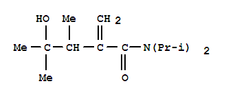 4-hydroxy-3,4-dimethyl-2-methylidene-N,N-di(propan-2-yl)pentanamide molecular structure
