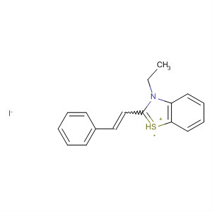 Benzothiazolium, 3-ethyl-2-(2-phenylethenyl)-, iodide molecular structure