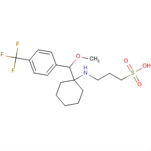 1-Propanesulfonic acid,3-[[1-[methoxy[4-(trifluoromethyl)phenyl]methyl]cyclohexyl]amino]- molecular structure