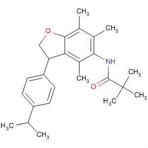 Propanamide,N-[2,3-dihydro-4,6,7-trimethyl-3-[4-(1-methylethyl)phenyl]-5-benzofuranyl]-2,2-dimethyl- molecular structure