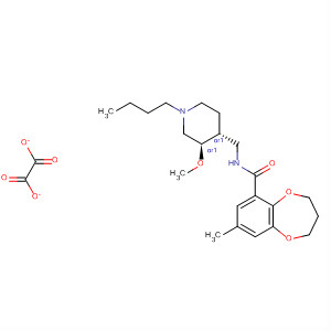 2H-1,5-Benzodioxepin-6-carboxamide,N-[[(3R,4R)-1-butyl-3-methoxy-4-piperidinyl]methyl]-3,4-dihydro-8-methyl-, rel-, ethanedioate (1:1) molecular structure