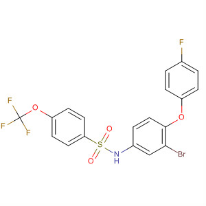 Benzenesulfonamide,N-[3-bromo-4-(4-fluorophenoxy)phenyl]-4-(trifluoromethoxy)- molecular structure