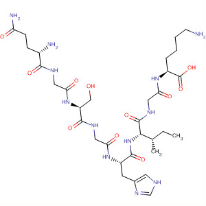 L-Lysine, L-glutaminylglycyl-L-serylglycyl-L-histidyl-L-isoleucylglycyl- molecular structure