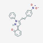 Phenol, 2-[5-[(1E)-2-(4-nitrophenyl)ethenyl]-1-phenyl-1H-pyrazol-3-yl]- molecular structure