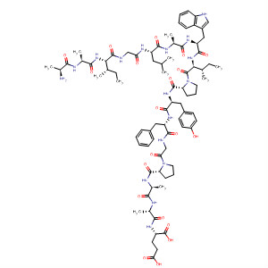 L-Glutamic acid,L-alanyl-L-alanyl-L-isoleucylglycyl-L-leucyl-L-alanyl-L-tryptophyl-L-isoleucyl-L-prolyl-L-tyrosyl-L-phenylalanylglycyl-L-prolyl-L-alanyl-L-alanyl- molecular structure