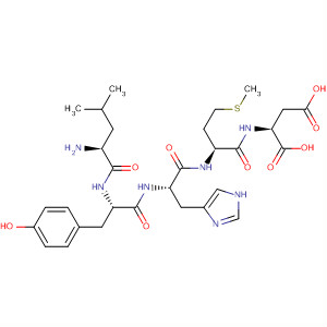 L-Aspartic acid, L-leucyl-L-tyrosyl-L-histidyl-L-methionyl- molecular structure
