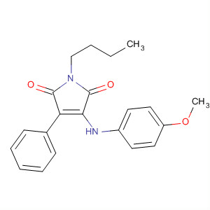 1H-Pyrrole-2,5-dione, 1-butyl-3-[(4-methoxyphenyl)amino]-4-phenyl-