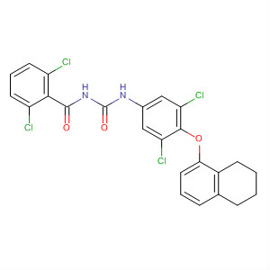 Benzamide,2,6-dichloro-N-[[[3,5-dichloro-4-[(5,6,7,8-tetrahydro-1-naphthalenyl)oxy]phenyl]amino]carbonyl]- molecular structure