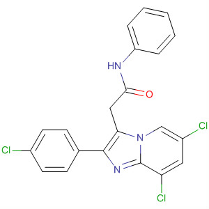 Imidazo[1,2-a]pyridine-3-acetamide,6,8-dichloro-2-(4-chlorophenyl)-N-phenyl- molecular structure