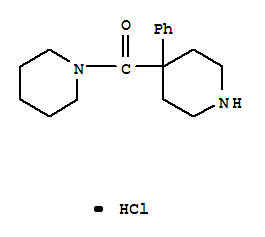 1-[(4-phenylpiperidin-4-yl)carbonyl]piperidine monohydrochloride molecular structure
