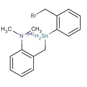 Benzenamine, 2-[(bromomethylphenylstannyl)methyl]-N,N-dimethyl- molecular structure
