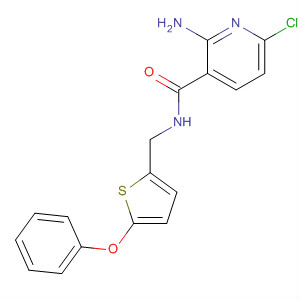 3-Pyridinecarboxamide,2-amino-6-chloro-N-[(5-phenoxy-2-thienyl)methyl]- molecular structure