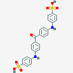 4,4-(carbonylbis(benzene-4,1-diyl)bis(imino))bis(benzene sulfonate) sodium salt molecular structure