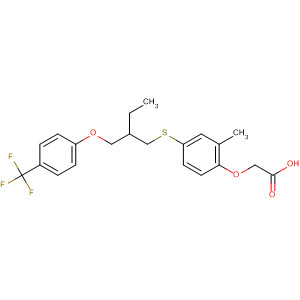 Acetic acid,[2-methyl-4-[[2-[[4-(trifluoromethyl)phenoxy]methyl]butyl]thio]phenoxy]- molecular structure