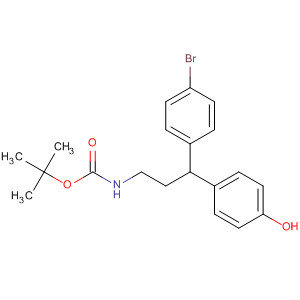 Carbamic acid, [2-(4-bromophenyl)-2-(4-hydroxyphenyl)ethyl]methyl-,1,1-dimethylethyl ester molecular structure