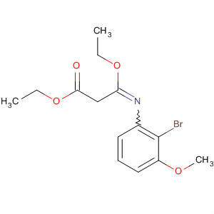 Propanoic acid, 3-[(2-bromo-3-methoxyphenyl)imino]-3-ethoxy-, ethylester molecular structure