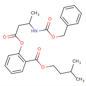 Benzoic acid, 2-[1-oxo-3-[[(phenylmethoxy)carbonyl]amino]butoxy]-,3-methylbutyl ester molecular structure