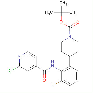 1-Piperidinecarboxylic acid,4-[2-[[(2-chloro-4-pyridinyl)carbonyl]amino]-3-fluorophenyl]-,1,1-dimethylethyl ester molecular structure