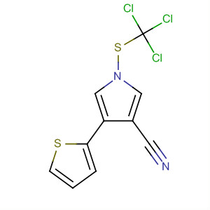 1H-Pyrrole-3-carbonitrile, 4-(2-thienyl)-1-[(trichloromethyl)thio]- molecular structure