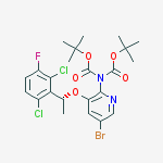 (R)-5-Bromo-N,N-bis-(tert-butoxycarbonyl)-3-(1-(2,6-dichloro-3-fluorophenyl)ethoxy)pyridin-2-amine molecular structure