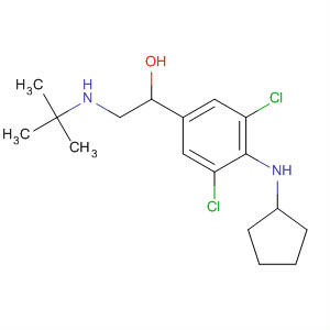 Benzenemethanol,3,5-dichloro-4-(cyclopentylamino)-a-[[(1,1-dimethylethyl)amino]methyl]- molecular structure