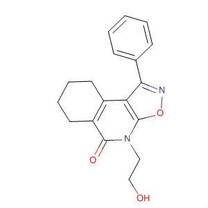 Isoxazolo[5,4-c]isoquinolin-5(4H)-one,6,7,8,9-tetrahydro-4-(2-hydroxyethyl)-1-phenyl- molecular structure