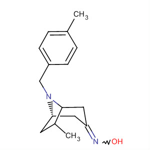 8-Azabicyclo[3.2.1]octan-3-one, 6-methyl-8-[(4-methylphenyl)methyl]-,oxime, exo- molecular structure
