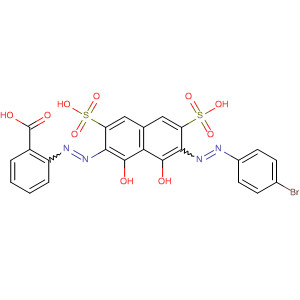 Benzoic acid,2-[[7-[(4-bromophenyl)azo]-1,8-dihydroxy-3,6-disulfo-2-naphthalenyl]azo]- molecular structure