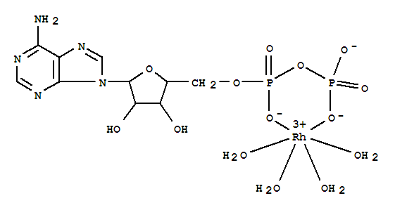 bidentate tetraaquarhodium-adenosine 5-diphosphate complex molecular structure
