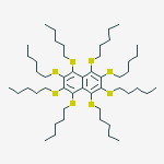Naphthalene, octakis(pentylthio)- molecular structure