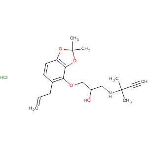 2-Propanol,1-[[2,2-dimethyl-5-(2-propenyl)-1,3-benzodioxol-4-yl]oxy]-3-[(1,1-dimethyl-2-propynyl)amino]-, hydrochloride molecular structure
