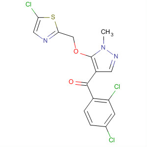 Methanone,[5-[(5-chloro-2-thiazolyl)methoxy]-1-methyl-1H-pyrazol-4-yl](2,4-dichlorophenyl)- molecular structure