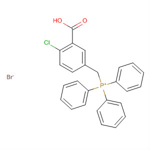 Phosphonium, [(3-carboxy-4-chlorophenyl)methyl]triphenyl-, bromide molecular structure