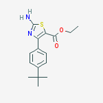 2-AMINO-4-[4-(1,1-DIMETHYLETHYL)PHENYL]-5-THIAZOLECARBOXYLIC ACID ETHYL ESTER molecular structure