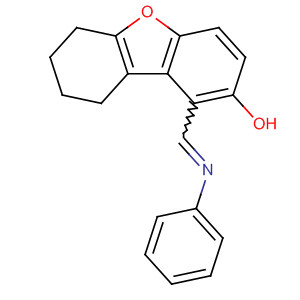 2-Dibenzofuranol, 6,7,8,9-tetrahydro-1-[(phenylimino)methyl]- molecular structure
