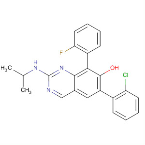 7-Quinazolinol,6-(2-chlorophenyl)-8-(2-fluorophenyl)-2-[(1-methylethyl)amino]- molecular structure